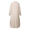 thumbnail image 4 of ZANZEA Women Full Sleeve Buttons-Up Long Dress Blouse Shirts Dresses, 4 of 10