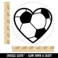 thumbnail image 2 of Heart Shaped Soccer Ball Futbol Sports Self-Inking Rubber Stamp Ink Stamper - Blue Ink - Large 1-1/2 Inch, 2 of 7