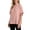 Pink, variant on Women's Tops T Shirts Polka Blouse Batwing Sleeves Tie Front Draped Tunic Stand Collar Pullover Tees