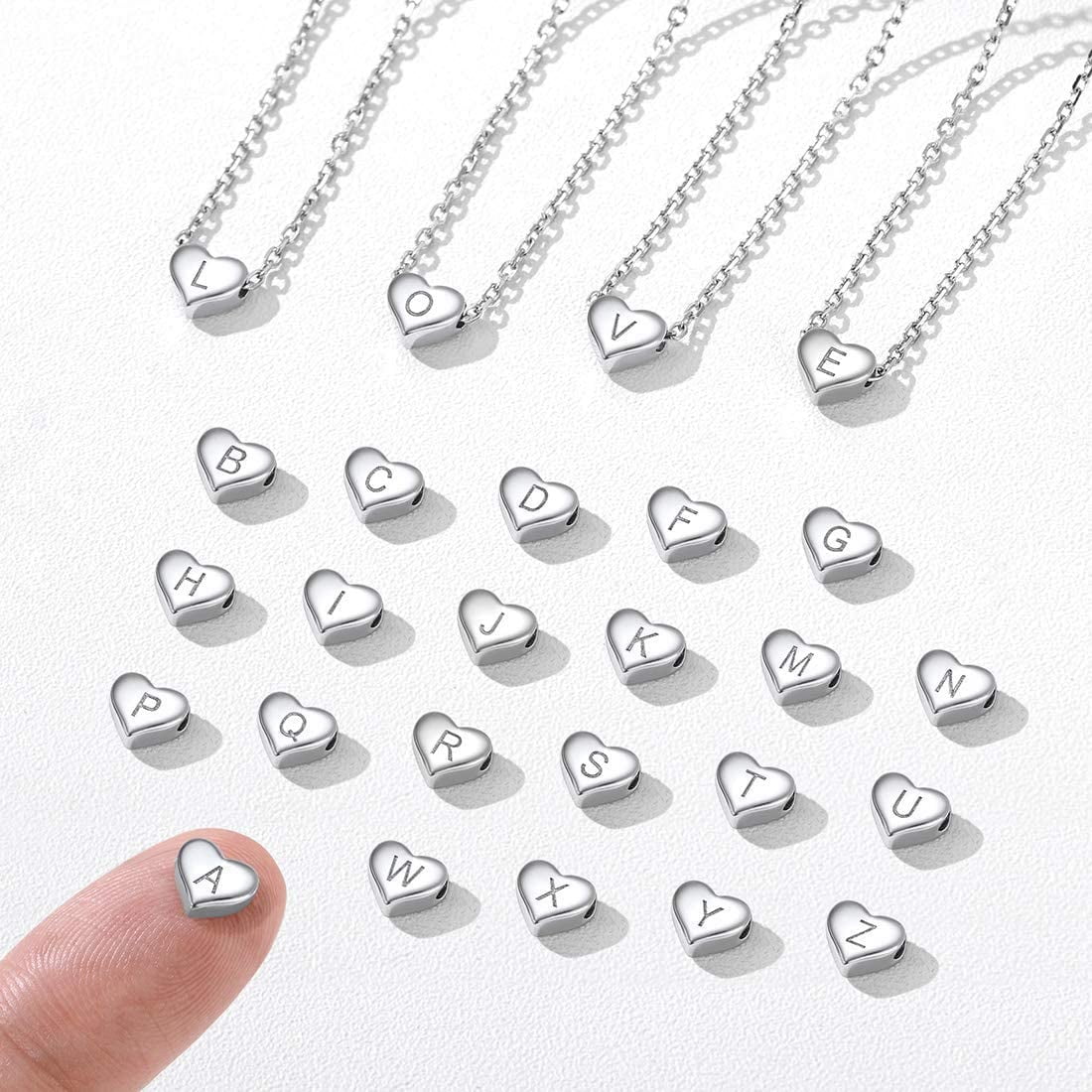 ChicSilver Anklets for Women 925 Sterling Silver Dainty Heart Initial A-Z Ankle Foot Jewelry Summer Graduation Gifts