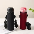 thumbnail image 6 of Outdoor Sport With Strap Portable Pouch Vacuum Cup Sleeve Cup Sleeve Water Bottle Case Water Bottle Cover BLACK 1000ML, 6 of 8