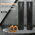 thumbnail image 3 of Arcticwind 2-Pack Plastic Wrap Stretch Film Roll 15" x1000ft,60 Gauge Industrial Strength,Durable Adhering Packing Moving Heavy Duty Shrink Film with 2 Plastic Handle, Plastic Pallet Supplies,Black, 3 of 7