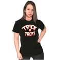 thumbnail image 3 of Classic Halloween Trick or Treat Womens Slim Fit Graphic Tee Brisco Brands X, 3 of 5