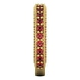 thumbnail image 4 of 1.44 ctw Wedding Band for Women - 14K Yellow Gold Natural Garnet Stackable Eternity Ring, 4 of 6
