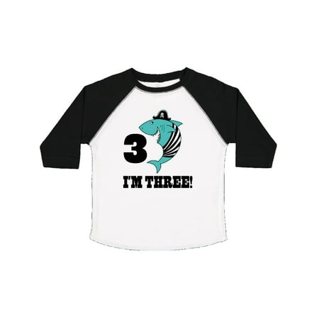 

Inktastic 3rd Birthday Shark Party Pirate 3 Year Old Gift Toddler Boy Girl T-Shirt