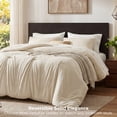 thumbnail image 6 of U by Bedsure 3 Pieces Queen Comforter Bedding Set, White Bed Comforter Set for All Seasons, 1 Lightweight Prewashed Comforter and 2 Pillowcases, Queen, White Swan, 6 of 8