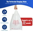 thumbnail image 3 of Cozymood 300 Count White Thank You Bags with Handles, 11.5 x 6.5 x 21 in Plastic T-Shirt Grocery Bags, 3 of 7