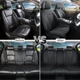 thumbnail image 5 of Car Seat Covers Full Set Custom Fit for Lexus ES300 1997-2003 - Premium Faux Leather Auto Protectors with Waterproof, Breathable, Anti-Slip Car Seat Protectors (BlackWhite,Full Set), 5 of 8