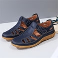 thumbnail image 6 of AUDeals Women's Orthopedic Fisherman Sandals, Closed Toe Hollow Out Shoes with Adjustable Ankle Strap Comfort (Blue, 10.5), 6 of 9