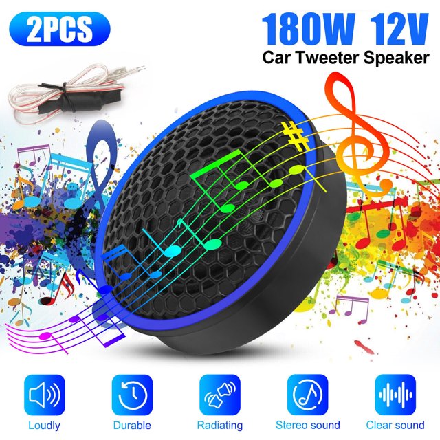 Ourlova 2pcs Car Dome Tweeters 92db Sensitivity High Frequency Audiophile Horn Audio Speaker Modified Accessories