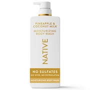 Native Moisturizing Body Wash for Women & Men, Sulfate Free, with Shea Butter, Pineapple & Coconut Milk, 22 fl oz