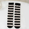 thumbnail image 4 of AWZXDE Kids Long Socks Fashion Color-Blocked Striped Over-Knee Socks for Party and Banquet - Elegant and Stylish for Events Black, 4 of 4