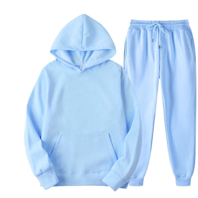 Unisex Autumn/Winter Sports Suit - Solid Color, Hooded Sweater with Pants, Tassels - Polyester, Comfortable & Breathable - Hand Wash - Multiple Sizes