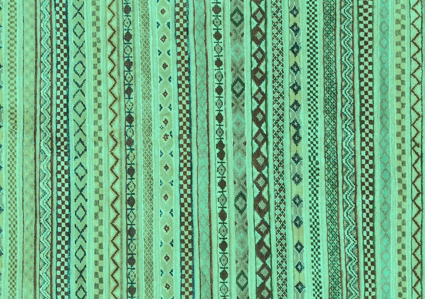 Ahgly Company Indoor Rectangle Solid Turquoise Blue Modern Area Rugs, 2 ...