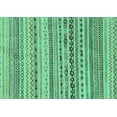 thumbnail image 1 of Ahgly Company Indoor Rectangle Solid Turquoise Blue Modern Area Rugs, 7' x 10', 1 of 4