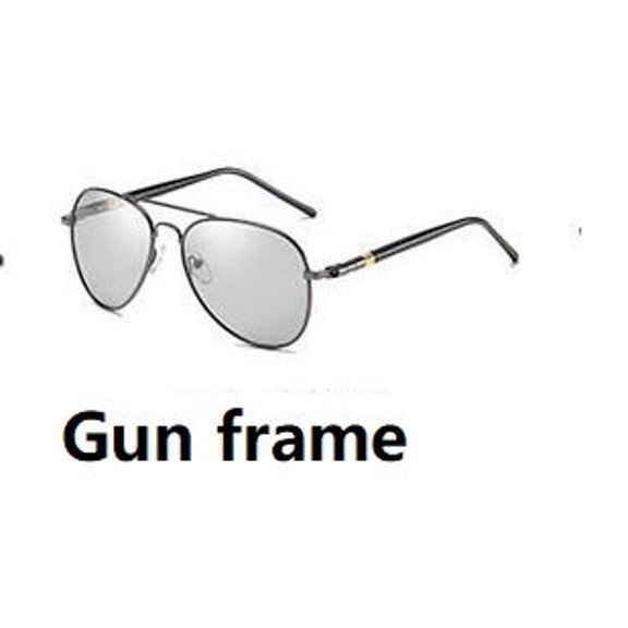 Polarized Sunglasses for Men and Women, UV400 Protection, Color Changing Metal Frame, TAC Lens, Night Vision Driving Glasses