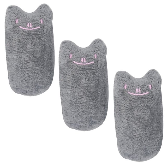 3 juguetes de interior para gatos, juguetes de peluche para masticar, limpieza de dientes, juguetes suaves para mascotas, juguetes interactivos para morder.