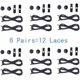 thumbnail image 4 of Cordones sin atar para niños y adultos, cordones elásticos para zapatos, cinta de bloqueo, 6 pares, reemplazo de cordones para zapatos sin corbata para zapatillas de deporte Adepaton WMZL-1919-1, 4 of 7