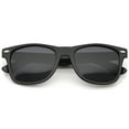 thumbnail image 2 of zeroUV Unisex Retro Wide Temple Polarized Lens Horn Rimmed Sunglasses 55mm (Black / Smoke Polarized) - 55mm, 2 of 6