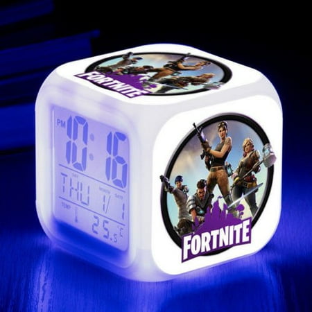 Fortnite Game 7 Color Changer Led Night Light Digital Alarm Clock - fortnite game 7 color changer led night light digital alarm clock thermometer calendar kids toy game gift walmart com