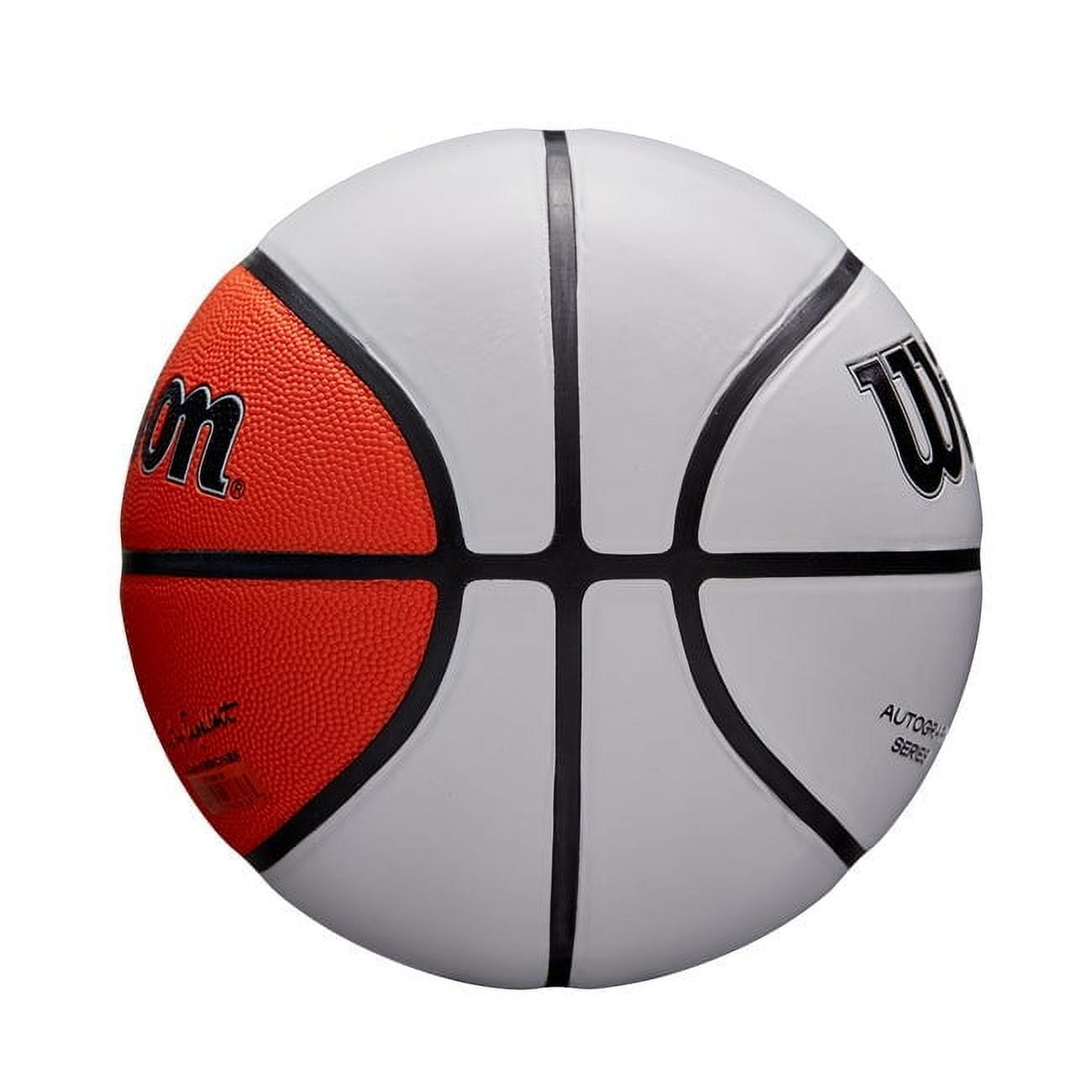 Wilson WNBA Autograph Basketball, White and Orange, 28.5 in.