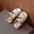 thumbnail image 6 of GiLiling Girls Open-Toe Sandals, Floral Embroidery Adjustable Buckle Ankle Strap, PU Upper Non-Slip TPR Flat Sole, Summer Casual Sandals (White, 10.5-11 Years), 6 of 6