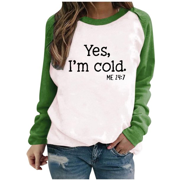 Moda mujer suelta cuello redondo casual manga larga impresa señoras sudadera tops Pompotops gfhjh17708