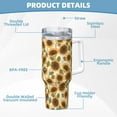 thumbnail image 5 of KLL Autumn Sunflowers Print 40oz Stainless Steel Insulated Car Cup Coffee Mug with Spillproof Lid - Keep Your Drink Hot or Cold on the Go, 5 of 8
