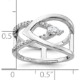 thumbnail image 5 of Sterling Silver Rhodium-Plated Fancy Cz Ringsize 7 (Width 13.4) - Jbsp, 5 of 5