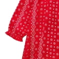 thumbnail image 5 of Craaazy Ladies Plus Size Printed Topss, Round Neck Ruffle Sleeve Casual Shirt, Loose Fit Comfy Blouse for Everyday Outfits Gifts, 5 of 7