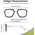thumbnail image 2 of Vintage Aviator Square Sunglasses For Men Gold Frame Retro Brand Classic Tony Stark Sunglasses, 2 of 4