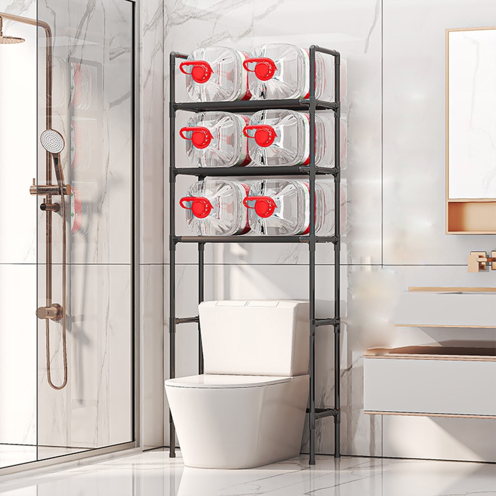 Miogawg Over The Toilet Storage Rack, 3-Tier Over Toilet Bathroom Organizer, Space Saver Toilet Shelf, Freestanding Bathroom Shelves Above Toilet For Room