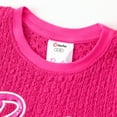 thumbnail image 7 of Barbie Girls Dresses Hot Pink Letter Print Crewneck Bell Sleeves Shift Dress Sizes 2-9, 7 of 7