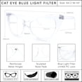 thumbnail image 3 of Classic Gothic True Cat Eye Frame Blue Light Filtering Computer Glasses / Clear, 3 of 7