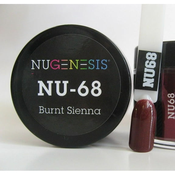 NUGENESIS Nail Color Dip Dipping Powder 1.5oz/jar - NU68 Brunt Sienna