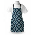 thumbnail image 3 of Nordic Apron Fair Isle Style Pattern Traditional and Ethnic Christmas Theme, Unisex Kitchen Bib Apron with Adjustable Neck for Cooking Baking Gardening, Navy Blue Pale Blue and White, by Ambesonne, 3 of 3