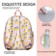thumbnail image 5 of Yellow Lemon Pattern Backpack, Stylish Fruit Print School Bag, Summer Fresh Vibe, Lightweight and Durable for Daily Use, 5 of 6