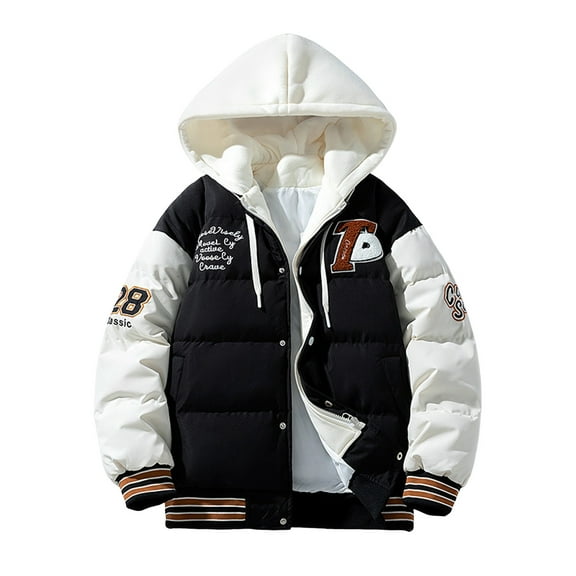 Winter Men's Daily Loose Casual Trend Fashion Windproof Warm Hooded Coat Jacket