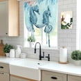 thumbnail image 5 of Coastal Seahorse Blue Balloon Curtains for Windows, Bedroom Curtains 54 Inch Length, Summer Beach Nautical Coral Starfish Tie Up Curtains Panels Thermal Insulated Bathroom Curtains Window 42"x54", 5 of 8