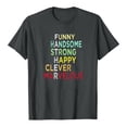 thumbnail image 1 of Camiseta del día del padre Camiseta de manga corta con estampado de letras de verano para hombre y mujer Regalo para el padre Pompotops  hfajkhk132171, 1 of 7