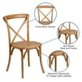 thumbnail image 2 of HERCULES Series Stackable Oak Wood Cross Back Chair, 2 of 9