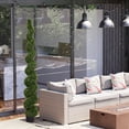 thumbnail image 6 of Noble House 7FT Artificial Spiral Topiary Trees, Faux Boxwood Plants with Black Pot for Patio Garden Decor, 6 of 8