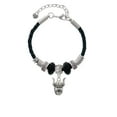 thumbnail image 2 of Delight Jewelry Silvertone Large Viking - Mascot Sister Celtic Knot Leather Bead Bracelet, 7"+2" Extender, 2 of 4