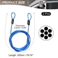 thumbnail image 2 of Uxcell Security Steel Cable Lock Safety Cable Flexible Wire Rope Luggage Lock Vinyl Coated Braided Steel Blue 6.6feet, 2 of 6