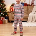 thumbnail image 5 of KICILVS Matching Christmas Pjs for Family Deer Snowflake Print Pajama Set Long Sleeve Round Neck Tops and Pants Holiday Family Sleepwear, 5 of 8