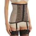 thumbnail image 1 of Women's Rago 2107 Lacette Extra Firm Shaping Waist Cincher w/Garters (Mocha/Black S), 1 of 2