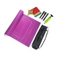 thumbnail image 2 of Estera enrollable de almacenamiento de rompecabezas, tablero de mesa, tapete protector de rompecabezas, tapete de fieltro, almohadilla de rompecabezas , 1500 piezas 1500 piezas violeta rojo, 2 of 7