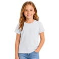 thumbnail image 3 of LTTVQM Girls Boys T Shirts Casual Basic Short Sleeve Lightweight Comfortable School Uniform Cotton Crewneck Classic Fit Tees White 3-4 Year, 3 of 6