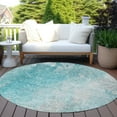 thumbnail image 6 of Addison Rugs Chantille Indoor/Outdoor Transitional Abstract Teal Washable Round Rug, 8' x 8', 6 of 6