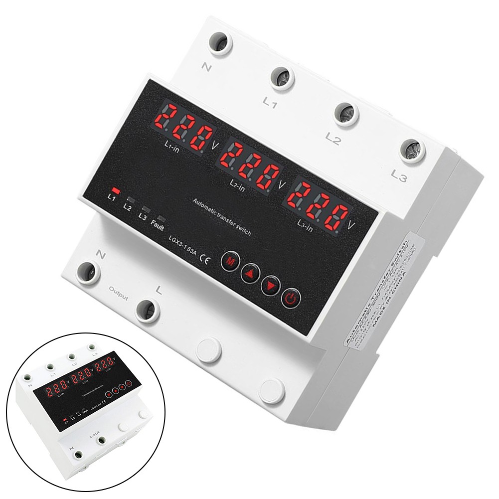DAMIFU Automatic Transfer Switch with Adjustable Settings for Safe Power Usage 110V